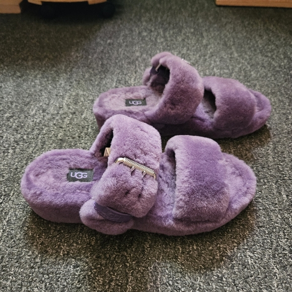 UGG Purple Fuzz yea slipper sandals - Picture 3 of 5
